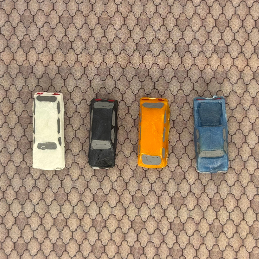 Autos pintados c/4 esc 1:200