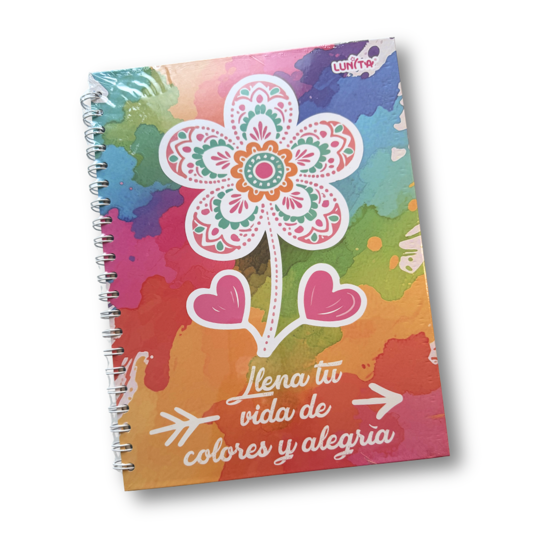Cuaderno profesional 100 hojas pasta gruesa cuadros 7mm lunita