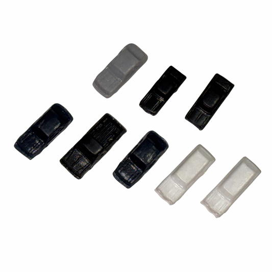 Autos sin pintar c/8 esc 1:200