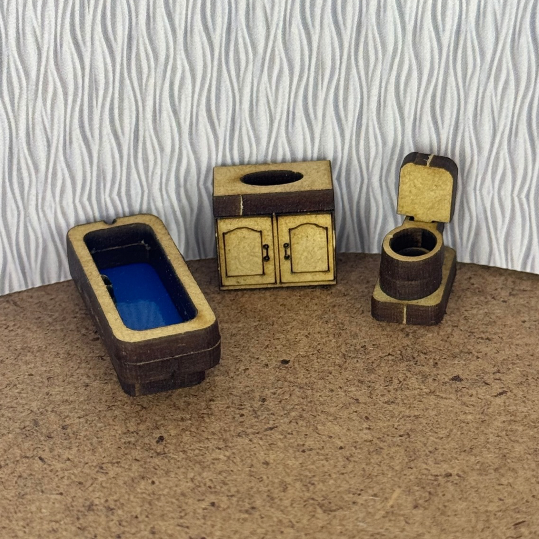 Baño con tina mdf esc 1:50