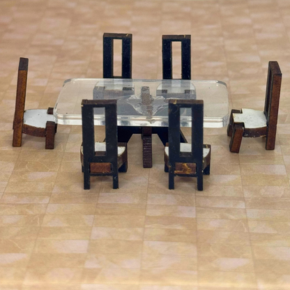 Comedor con cristal esc 1:50