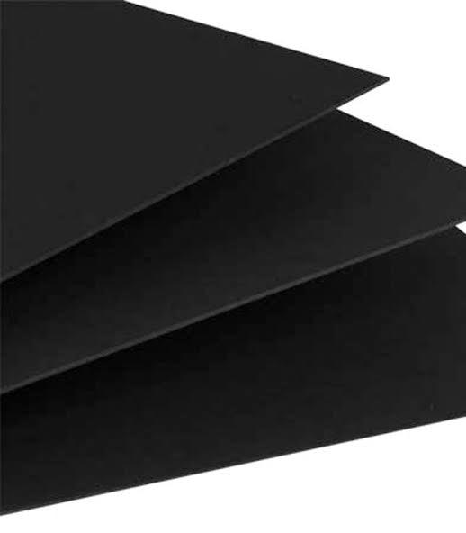 Cartón batería negro 2mm 35.5x56cm (cuarto)