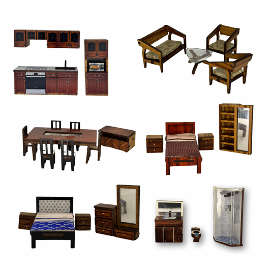 Paquete de muebles decorados esc 1:25