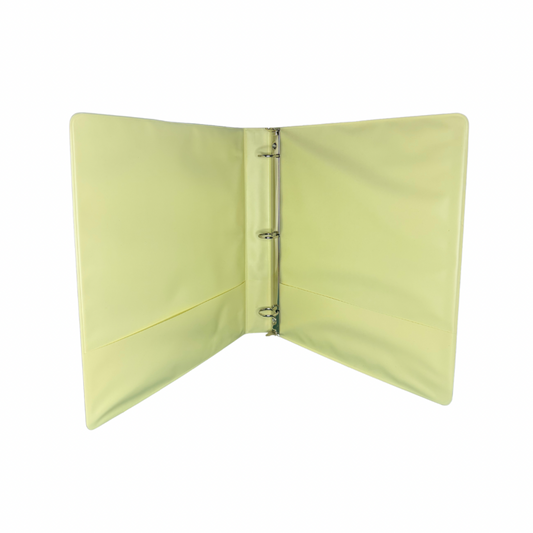 Carpeta panorámica 1” color amarillo pastel
