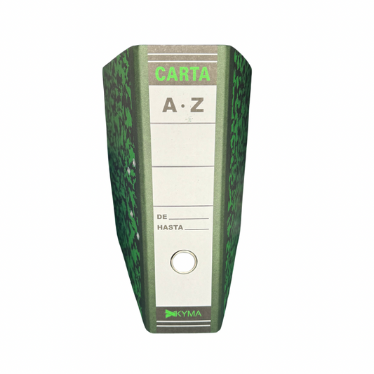 Registrador carta verde jaspeado