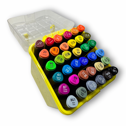 Marcadores doble punta base alcohol