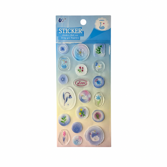 Stickers 3D sellos de lacre transparente