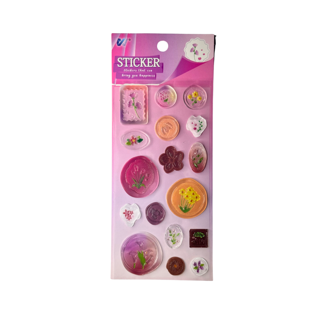 Stickers 3D sellos de lacre transparente