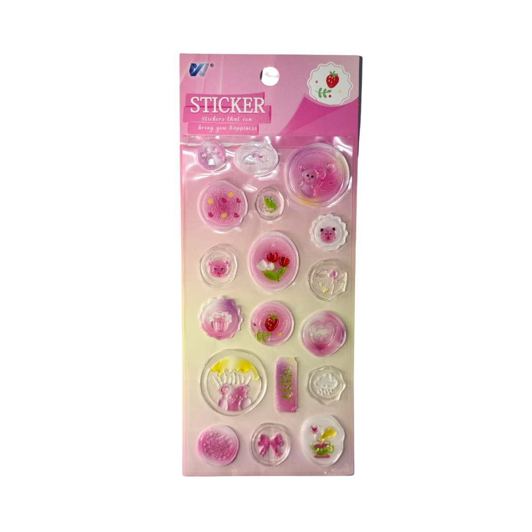 Stickers 3D sellos de lacre transparente