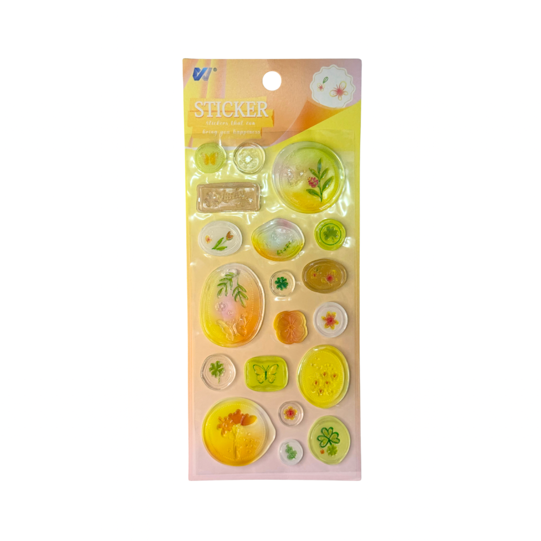 Stickers 3D sellos de lacre transparente