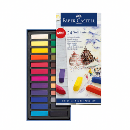 Pasteles suaves con 24 Faber Castell
