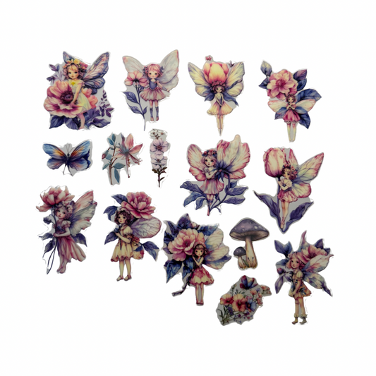 Stickers de hadas lila