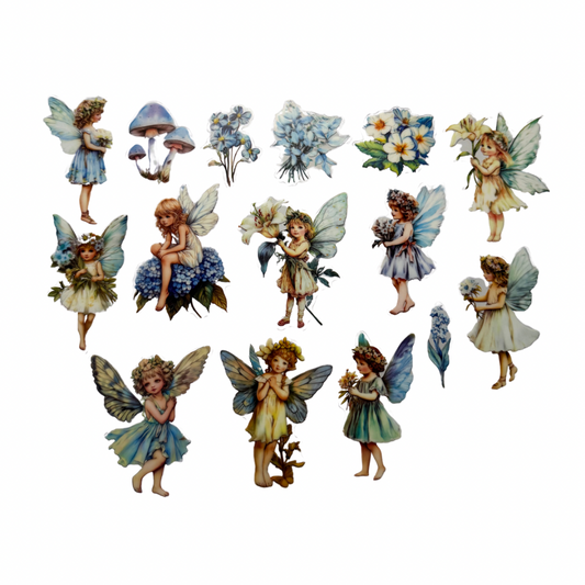 Stickers de hadas azul