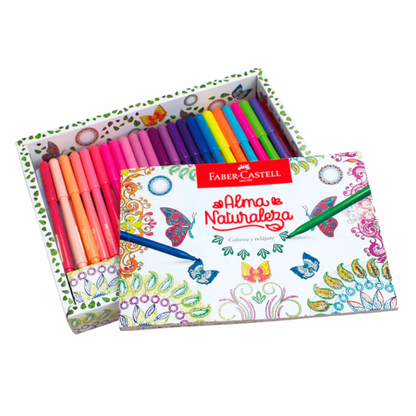 Libro de Mandalas con 72 plumones Faber Castell