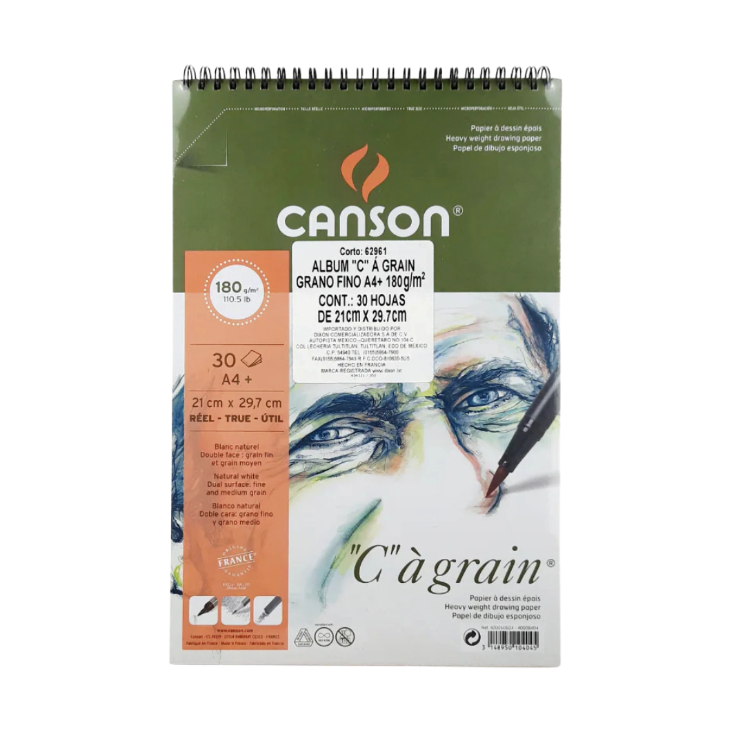 Bloc Canson C A’ grain A4 180gr
