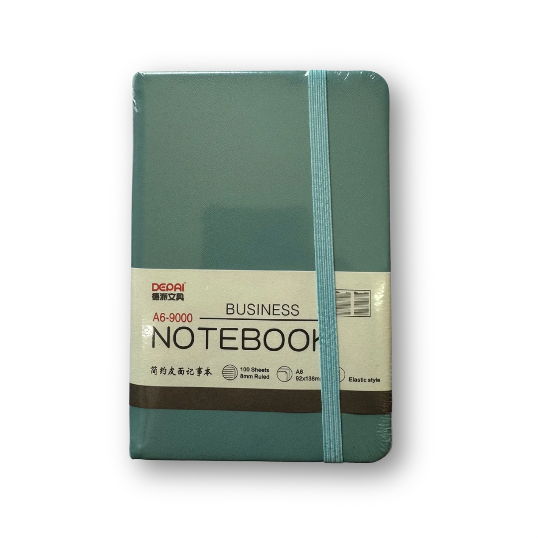 Libreta cosida A6 de rayas con liga