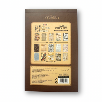 Revista de Stickers con hojas decoradas faded phrases