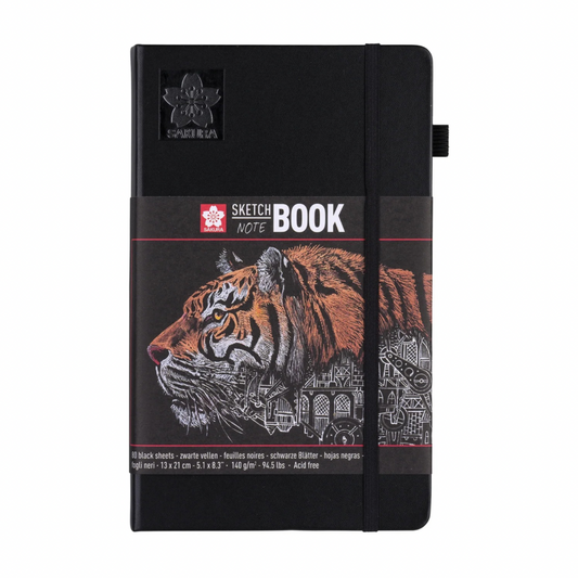 Sketch Book Negro 13X21cm 140G Retrato 80 Hojas Sakura