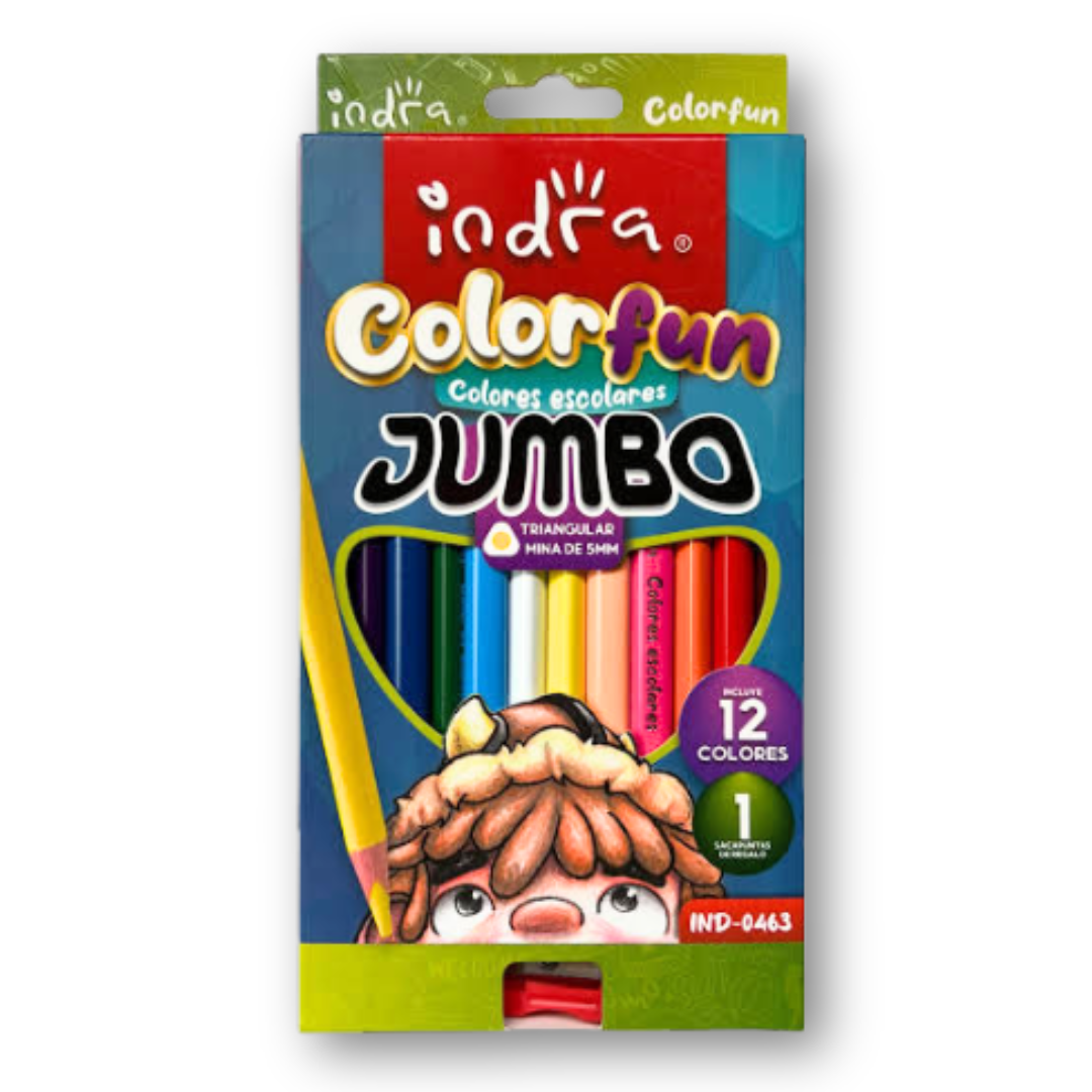Lápices de colores Jumbo colorfun c/12