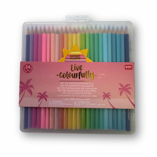 Lápices de colores colourfully pink con 24
