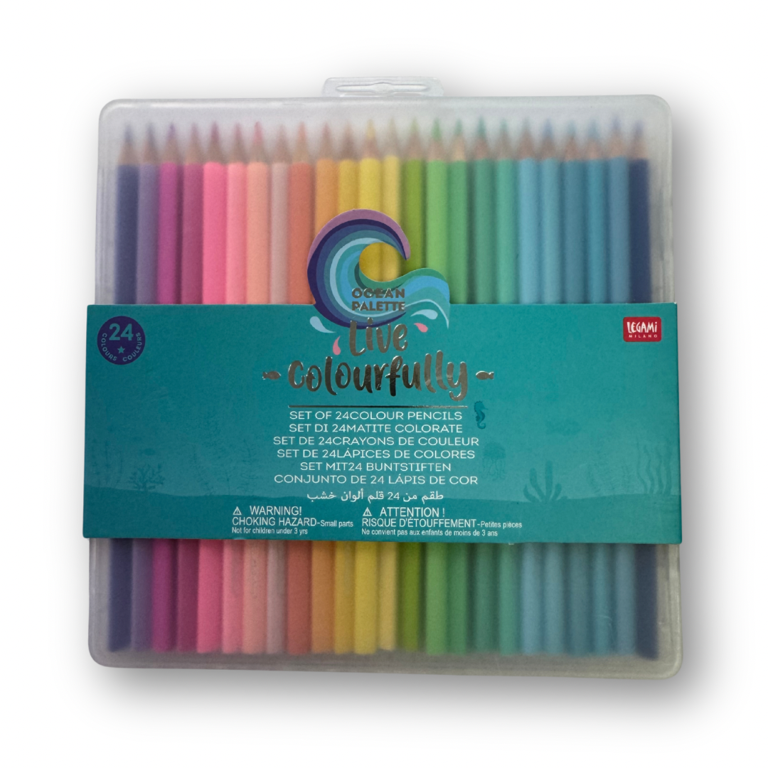 Lápices de colores colourfully blue con 24