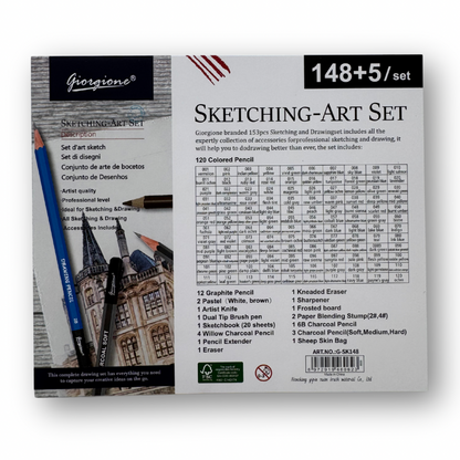 Sketching art set Giorgione c/148 piezas