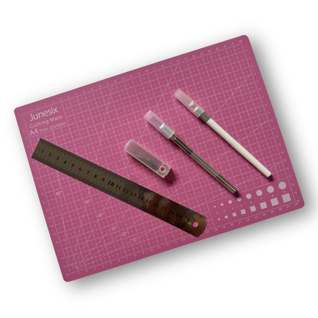 Set de tabla de corte A4 + 4 accesorios