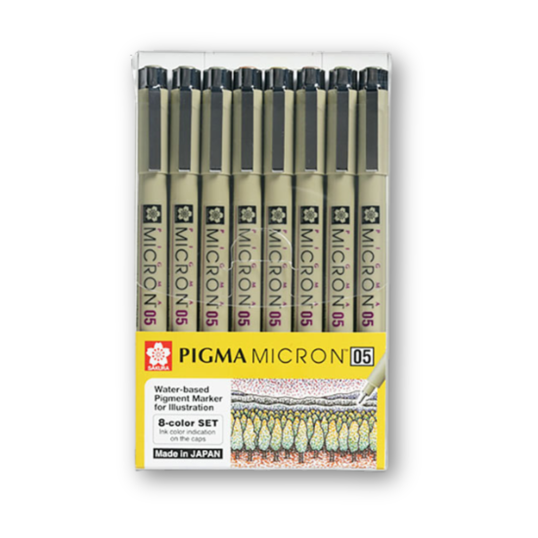 Pigma micron 0.5mm 8-Color Set SAKURA