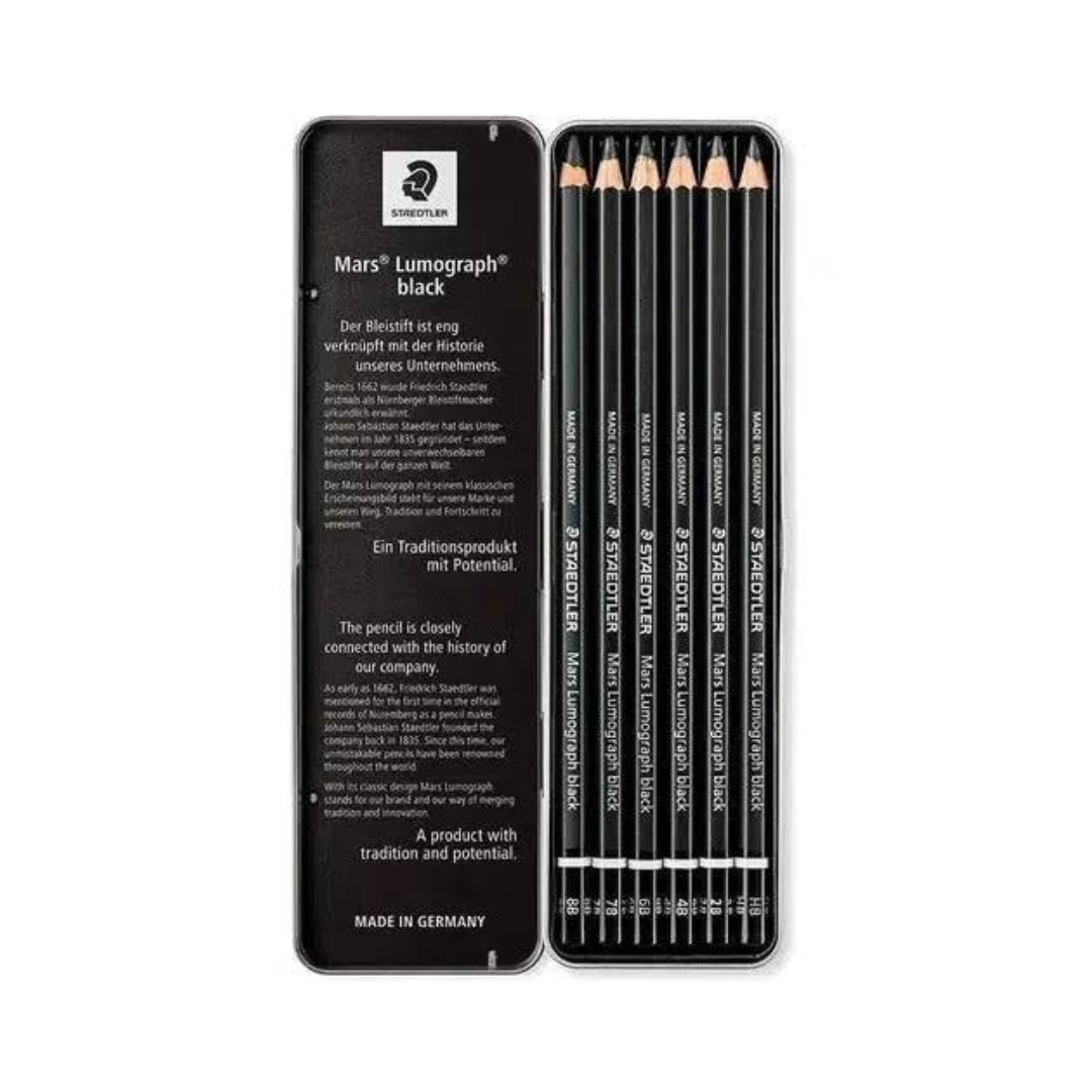 Set de lápices Lumograph black c/6