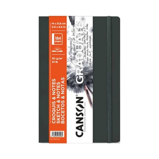 Sketchbook graduate para bocetos A5 14x21.6cm 90gr gris