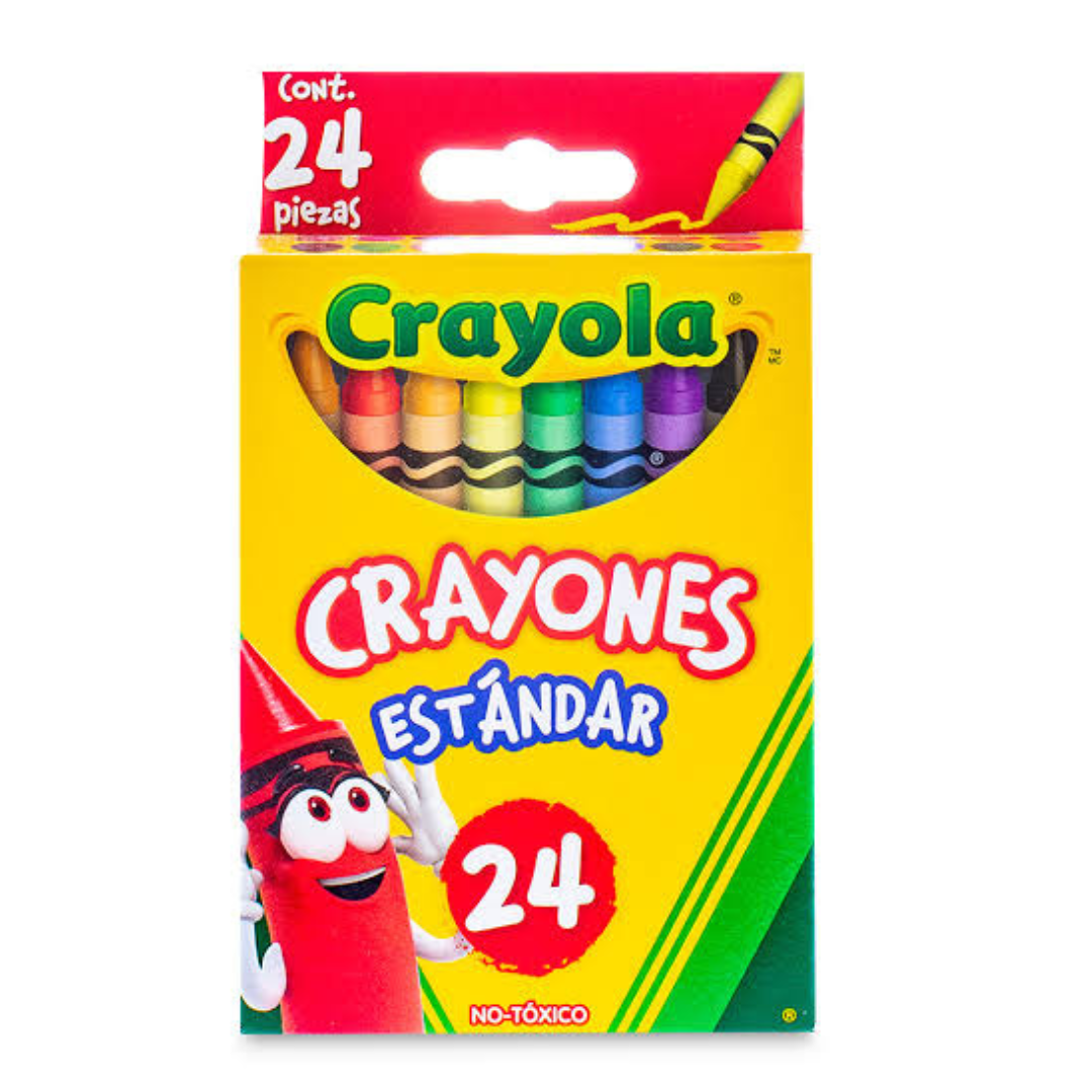 Crayones estándar con 24 Crayola