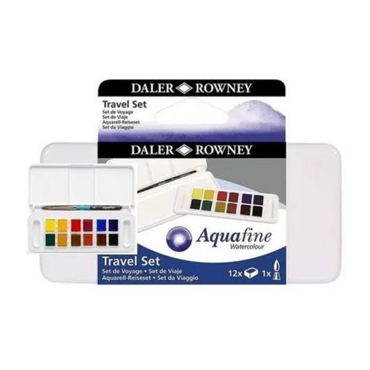 Acuarelas aquafine Daler Rowney con 12 pastillas + pincel