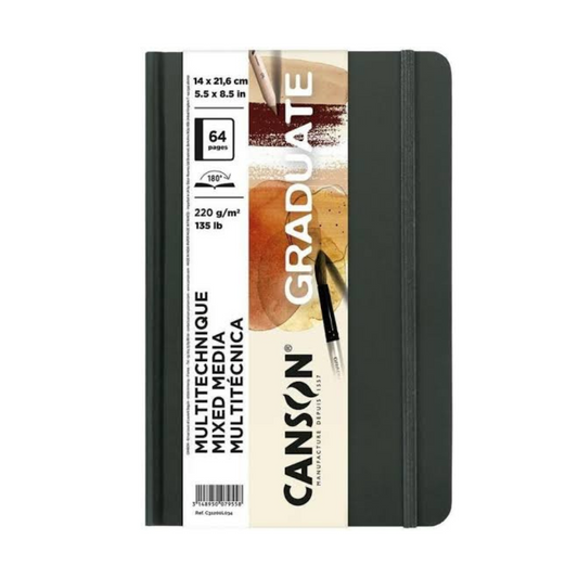 Sketchbook graduate mix media A5 14x21.6cm 220gr