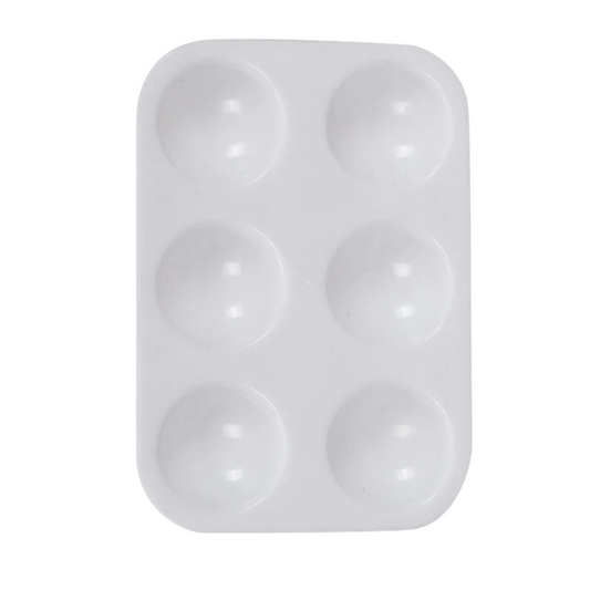 Paleta plástica rectangular 120mm 6 cavidades