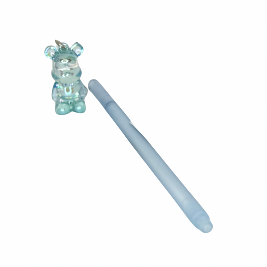 Pluma con llavero de cristal
