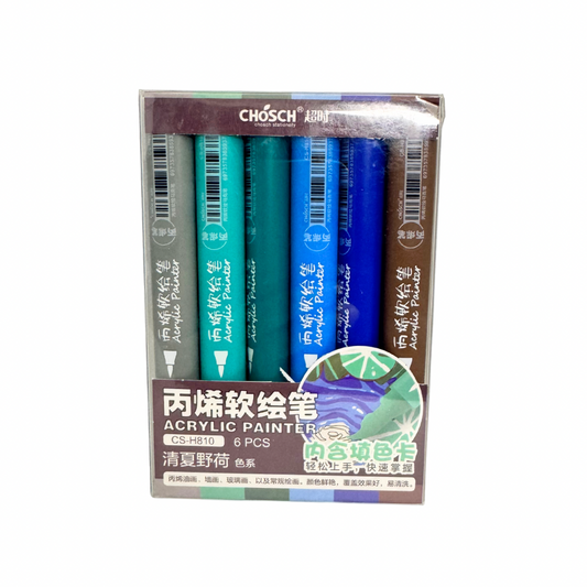 Plumones acrílicos Chosch con 6