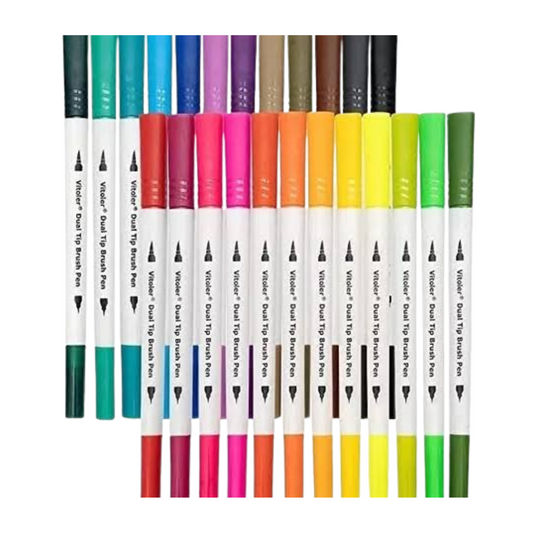 Plumones dual tip con 24
