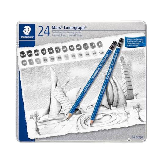 Lápices Staedtler Lumograph con 24 piezas