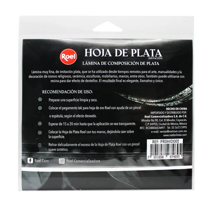 Paquete hoja de plata Roel