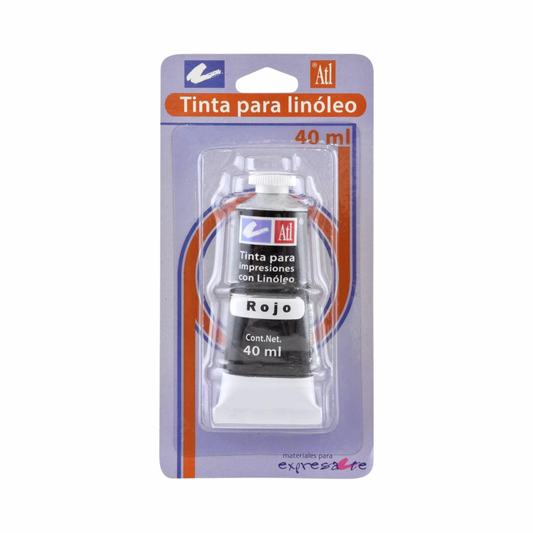 Tinta para linóleo roja 40ml