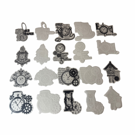 Stickers blanco y negro reloj
