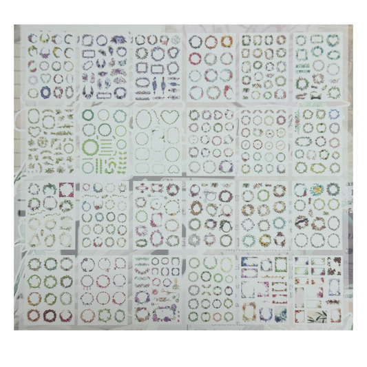 Plantilla de Stickers de papel arroz de marcos