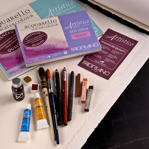 Papel Fabriano artístico 300gr 56x76cm grano fino