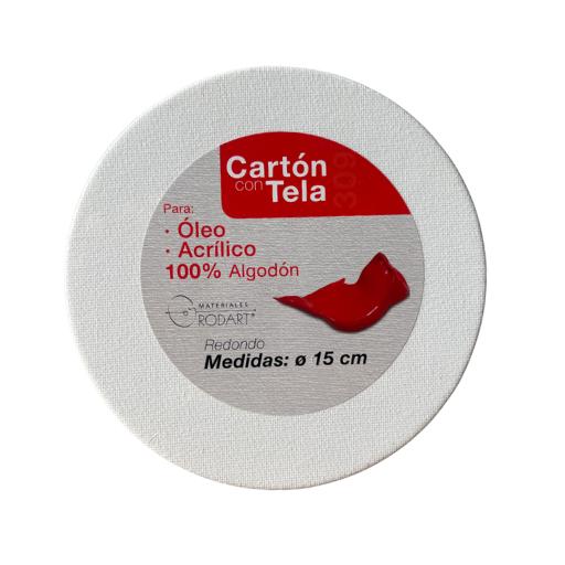 Cartón con tela redondo 15cm de diámetro