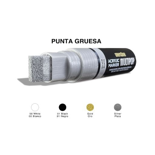 Marcador acrílico Obertöne Multipop punta gruesa