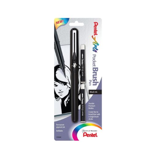 Pincel de bolsillo Pentel + 2 repuestos