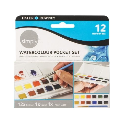 Set de acuarela de bolsillo Daler Rowney 12 pastillas