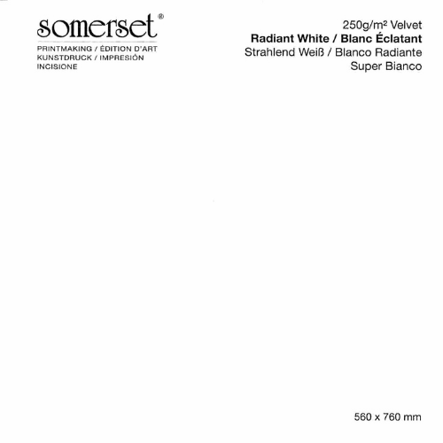Somerset velvet blanco radiante 250gr 56x76cm